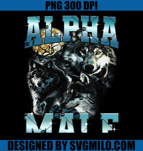 Alpha Male Wolf PNG, Funny Sarcastic Ironic Weird Y2K Humor PNG