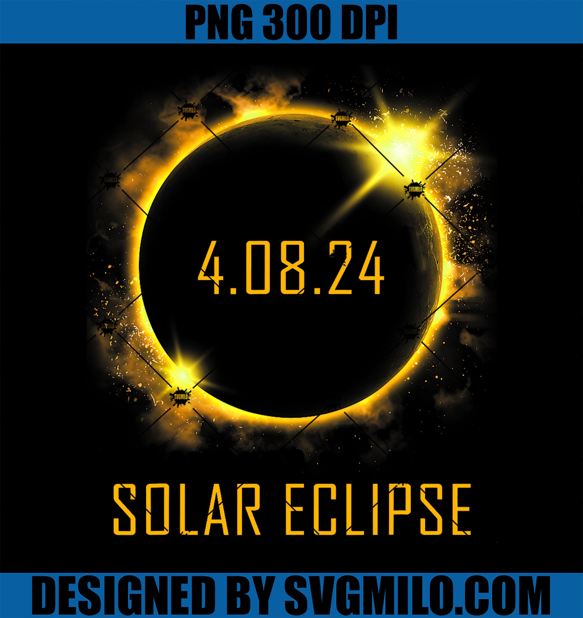 America Total Solar Eclipse PNG, 2024 April 04.08.24 PNG