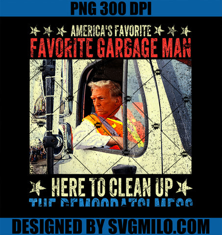 America_s Favorite Garbage Man Trump Rides In Garbage Truck PNG