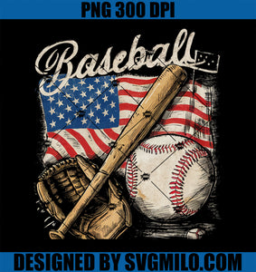 American Flag Baseball Player Bat Fan Catcher Pitcher USA PNG