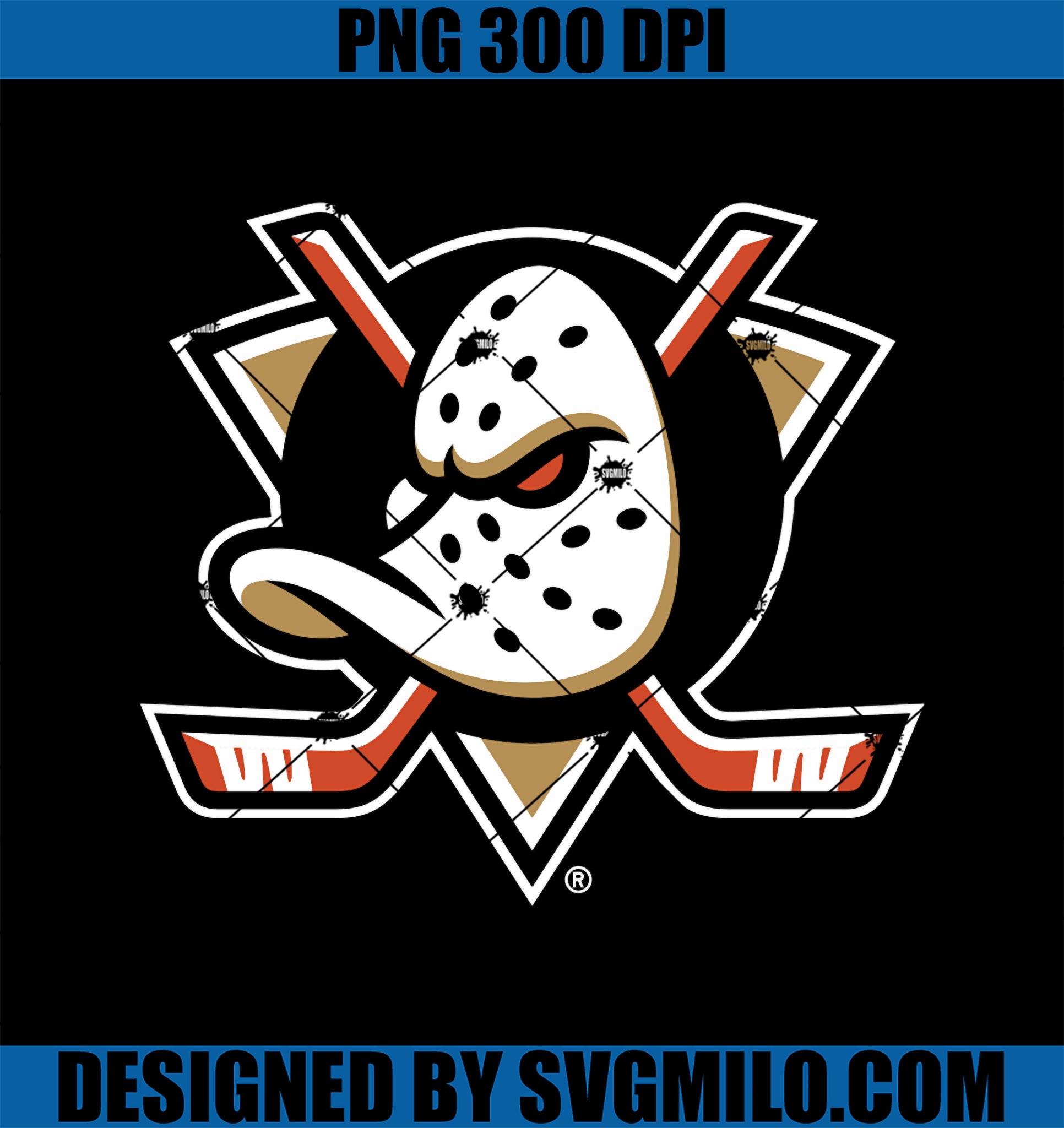 Anaheim Ducks Icon Black Licensed PNG