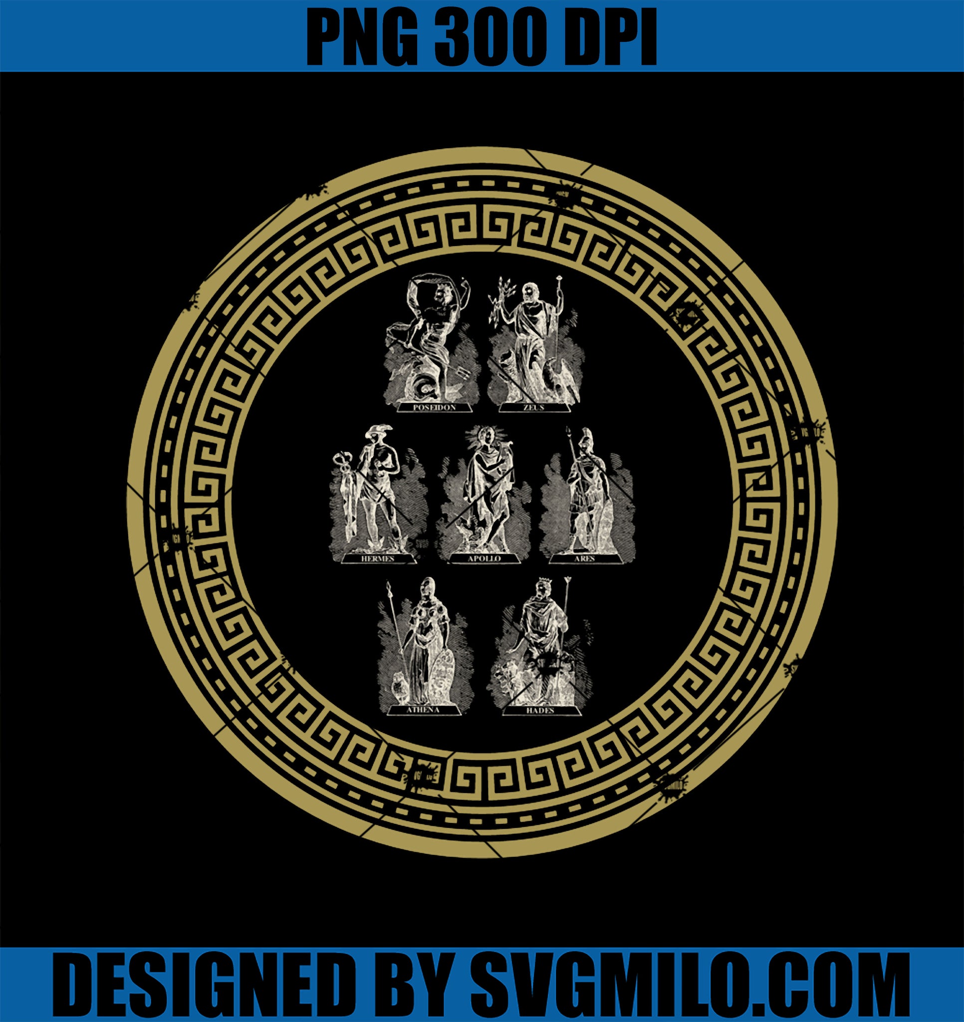 Ancient Gods Greek Religion Dodekatheist Hellenism Meander PNG