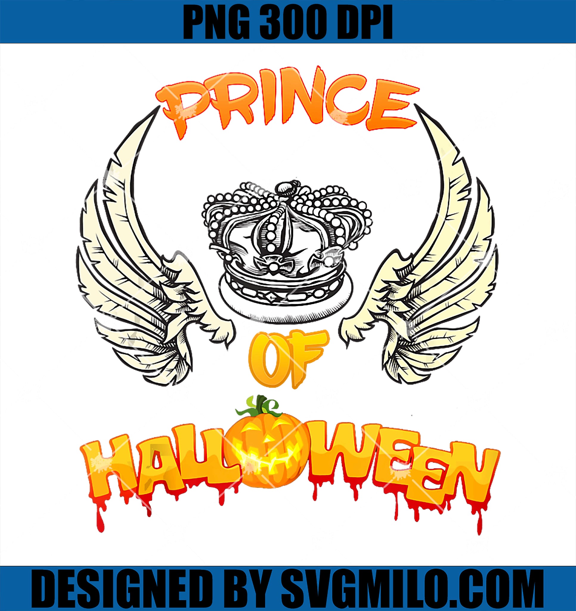 Angelic Prince of Halloween Angel Wings PNG