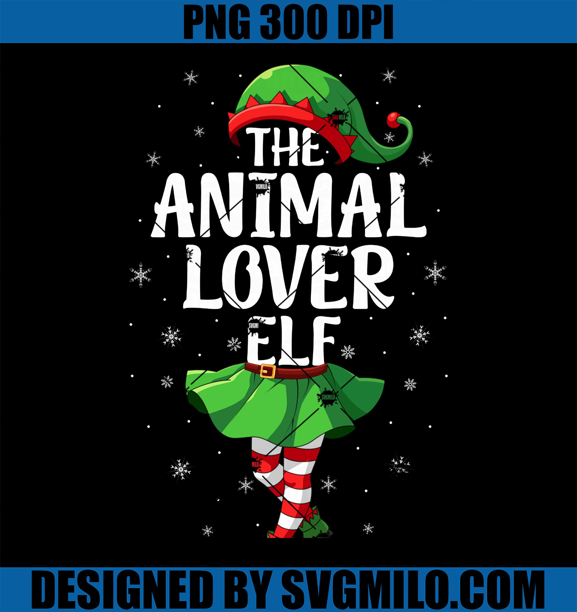 Animal Lover Elf Christmas PNG, Elf Squad Xmas Family PNG
