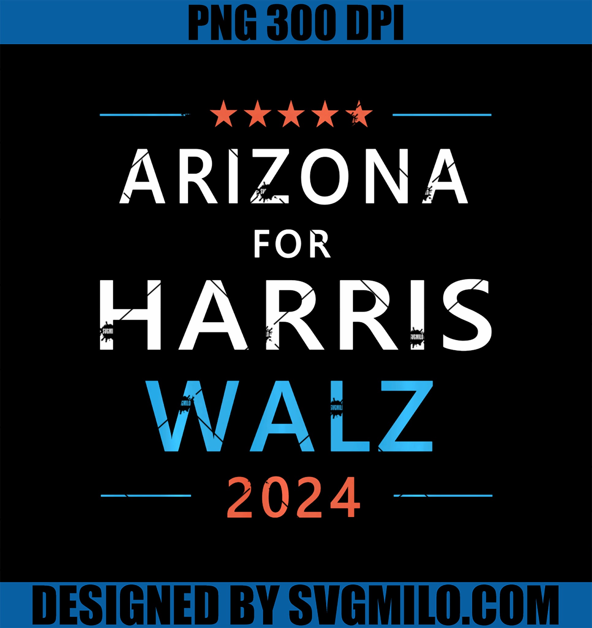 Arizona for Harris Walz 2024 President Election Rally PNG