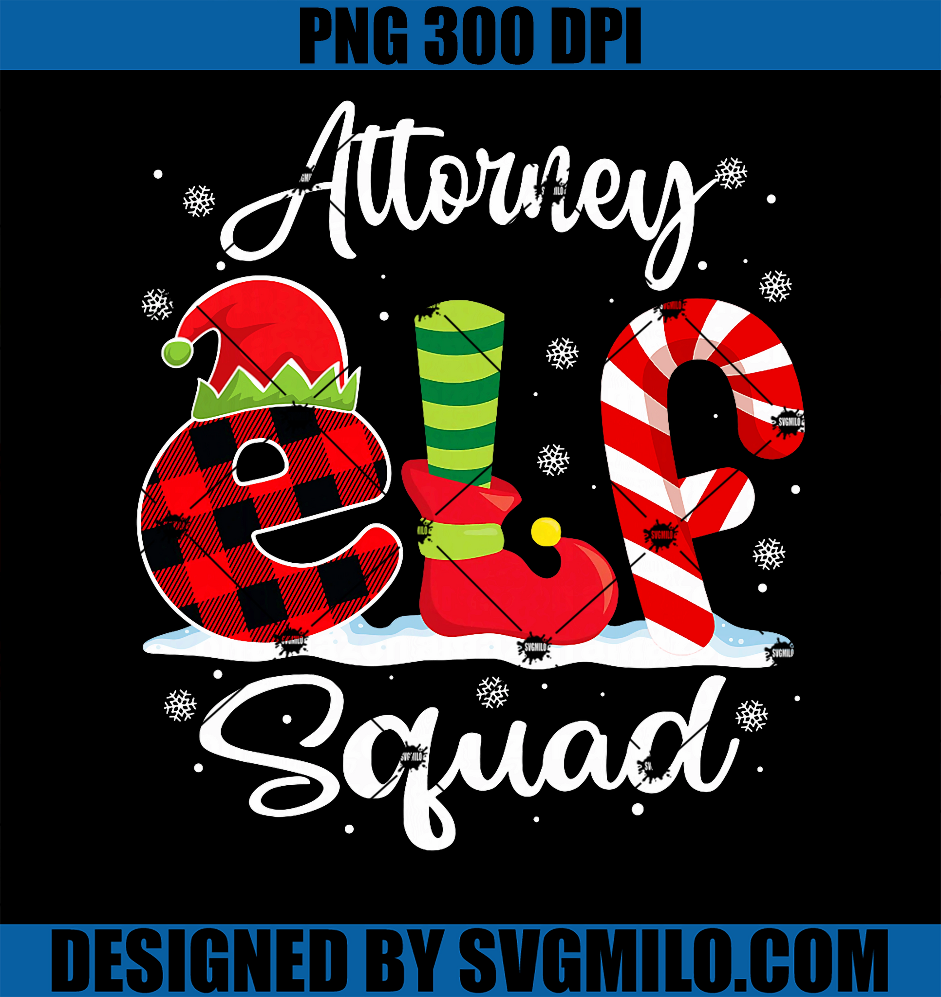 Attorney Elf Squad PNG, Christmas Lawyer Matching PNG