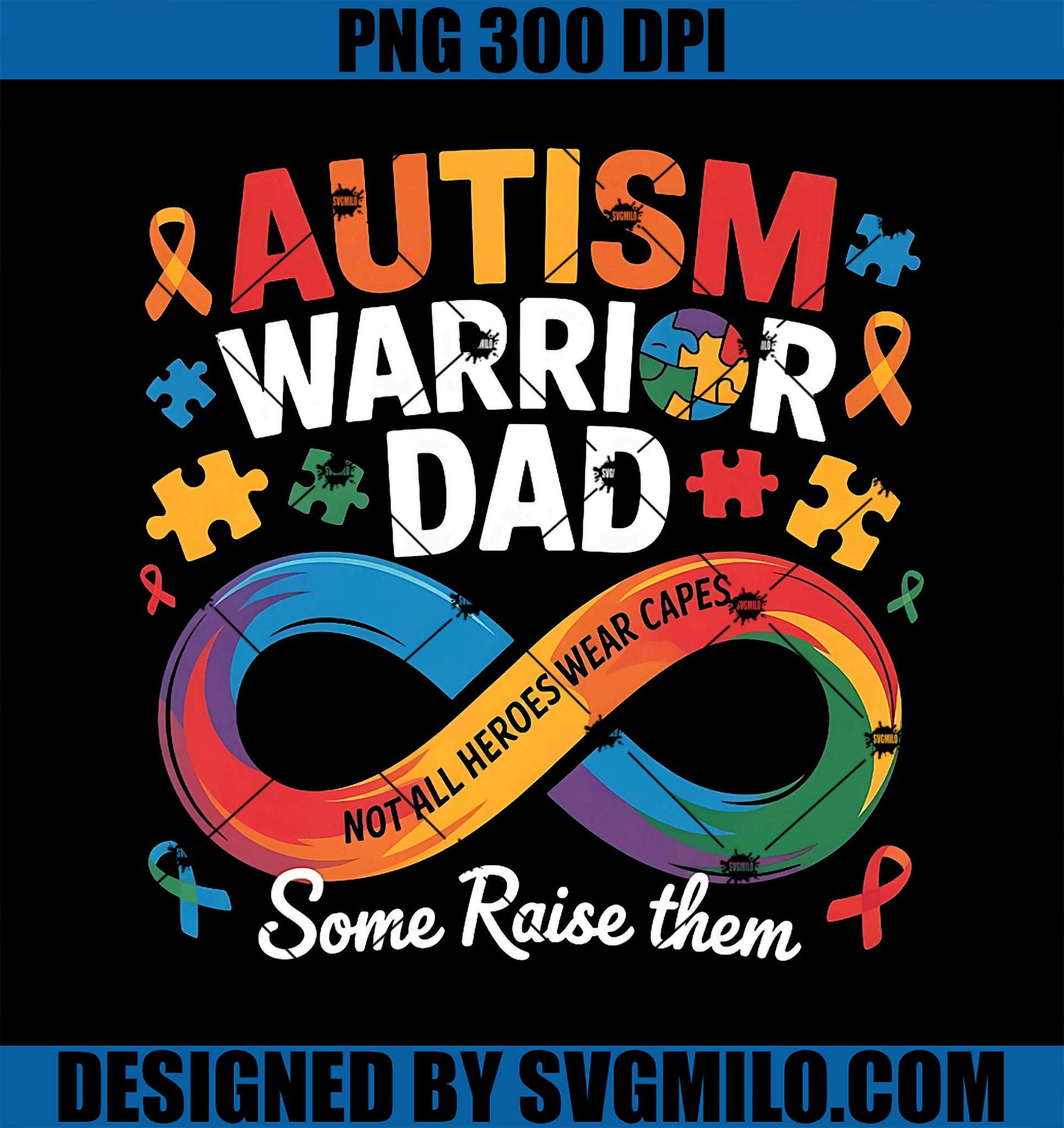Father Autism Autism Dad Raising PNG, Hero Groovy Father Autism Awareness PNG