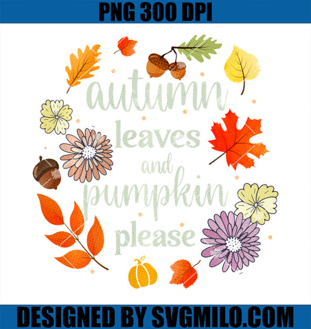 Autumn Leaves and Pumpkin Please PNG, Retro Groovy Fall Halloween PNG