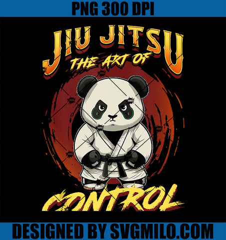 BJJ The Art Of Control PNG, Grappling Jiu Jitsu Panda Fighter PNG