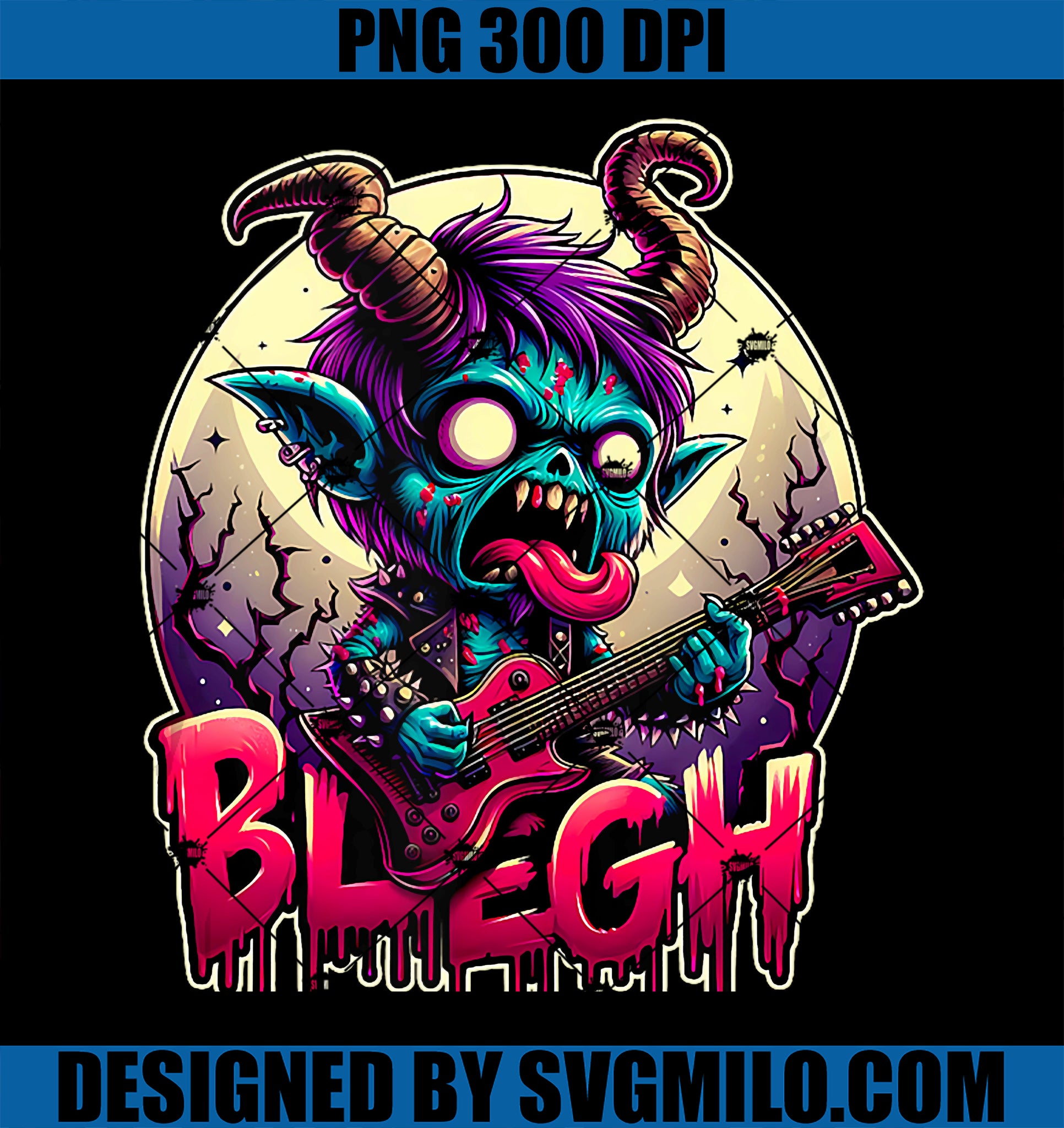 BLEGH Metalhead Clothes Death Metal Zombie Anime Halloween PNG