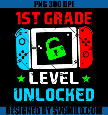 Back To School 1st Grade Level Unlocked Video Game Switch PNG