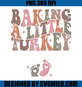 Baking ALittle Turkey Thanksgiving Pregnancy Announcement PNG