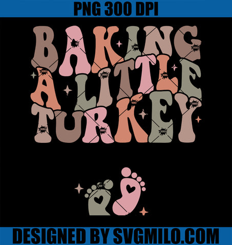 Baking ALittle Turkey Thanksgiving Pregnancy Announcement PNG