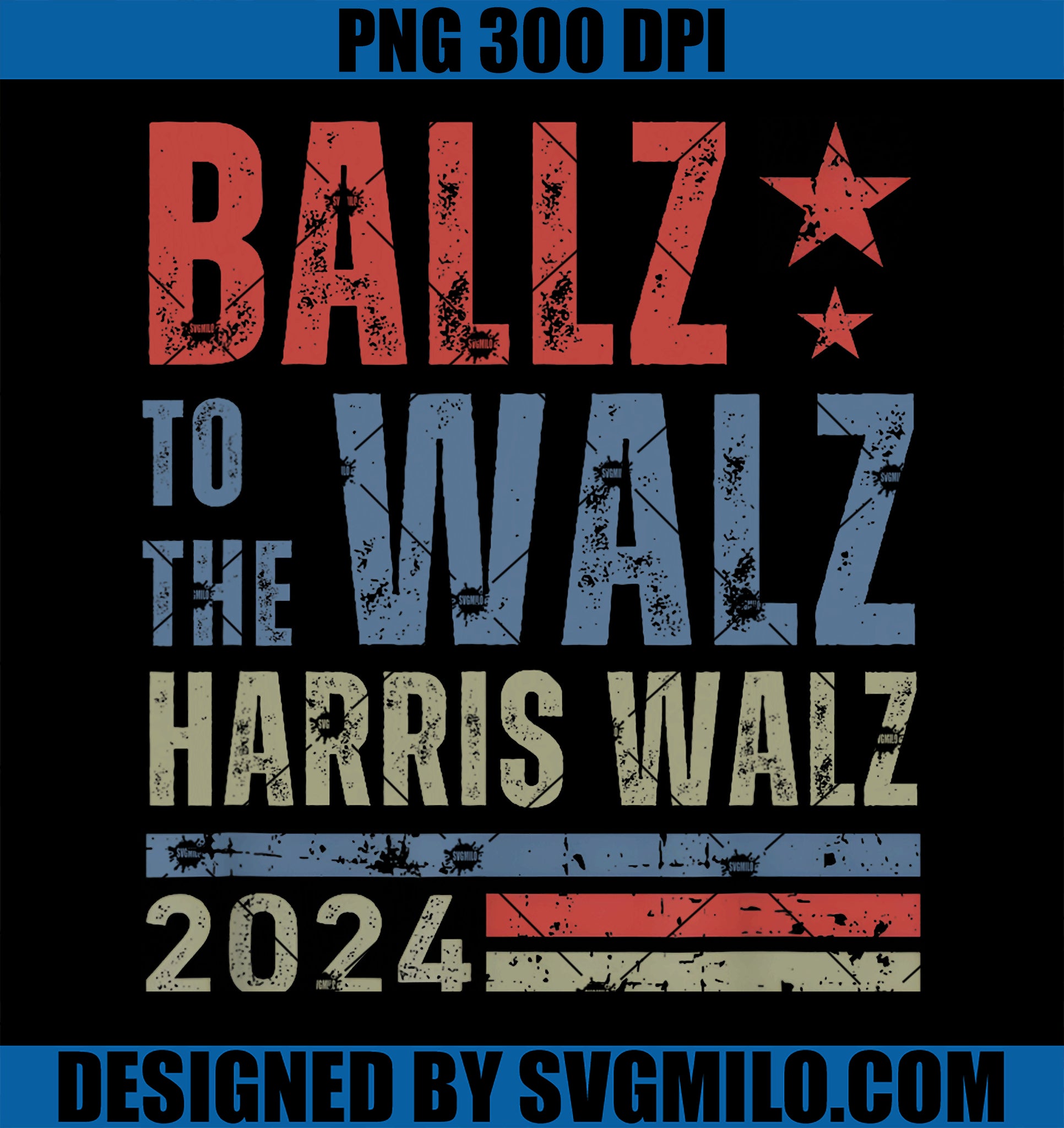 Ballz To The Walz PNG, Harris Walz PNG