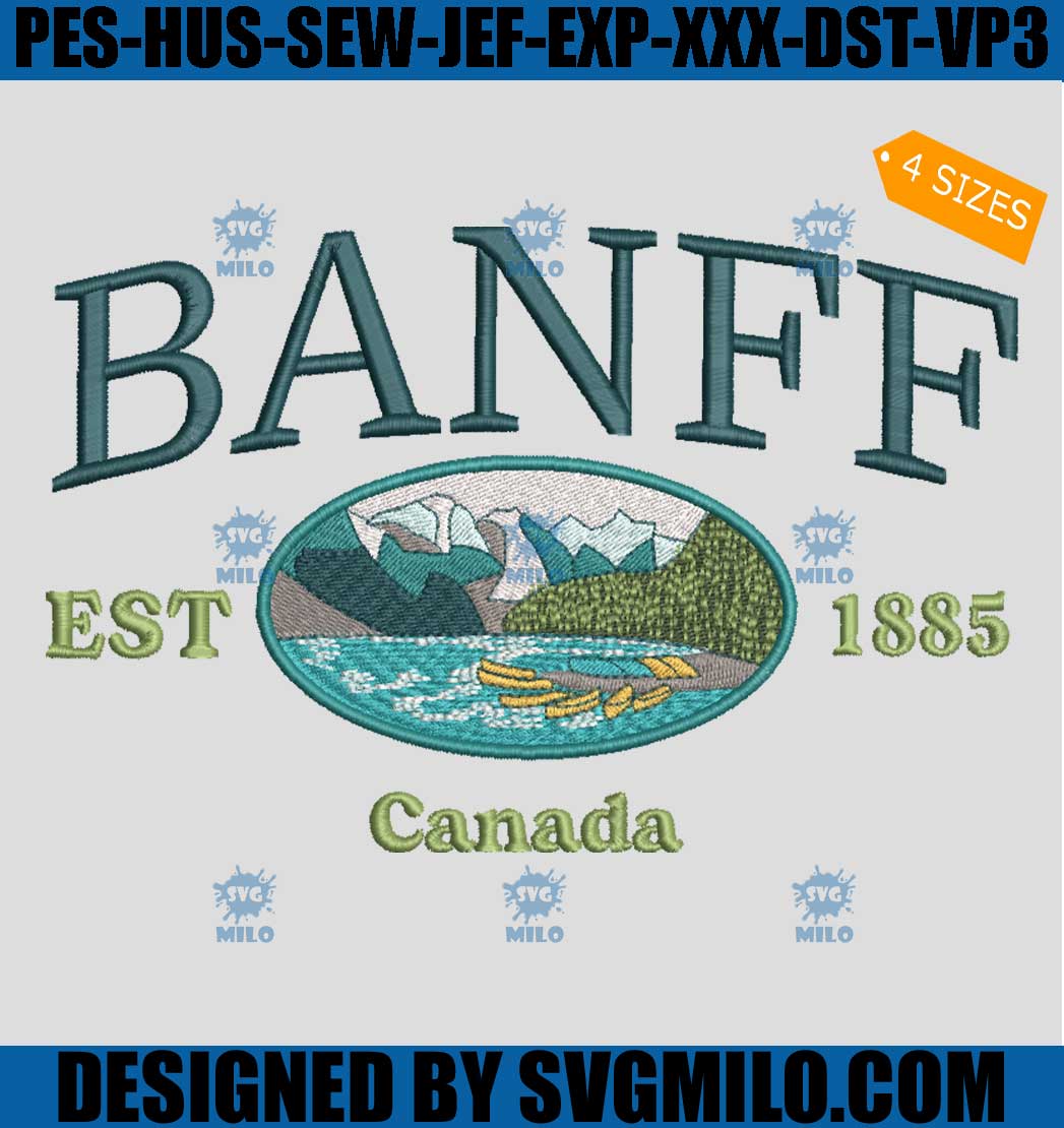 Banff Canada Embroidery Design