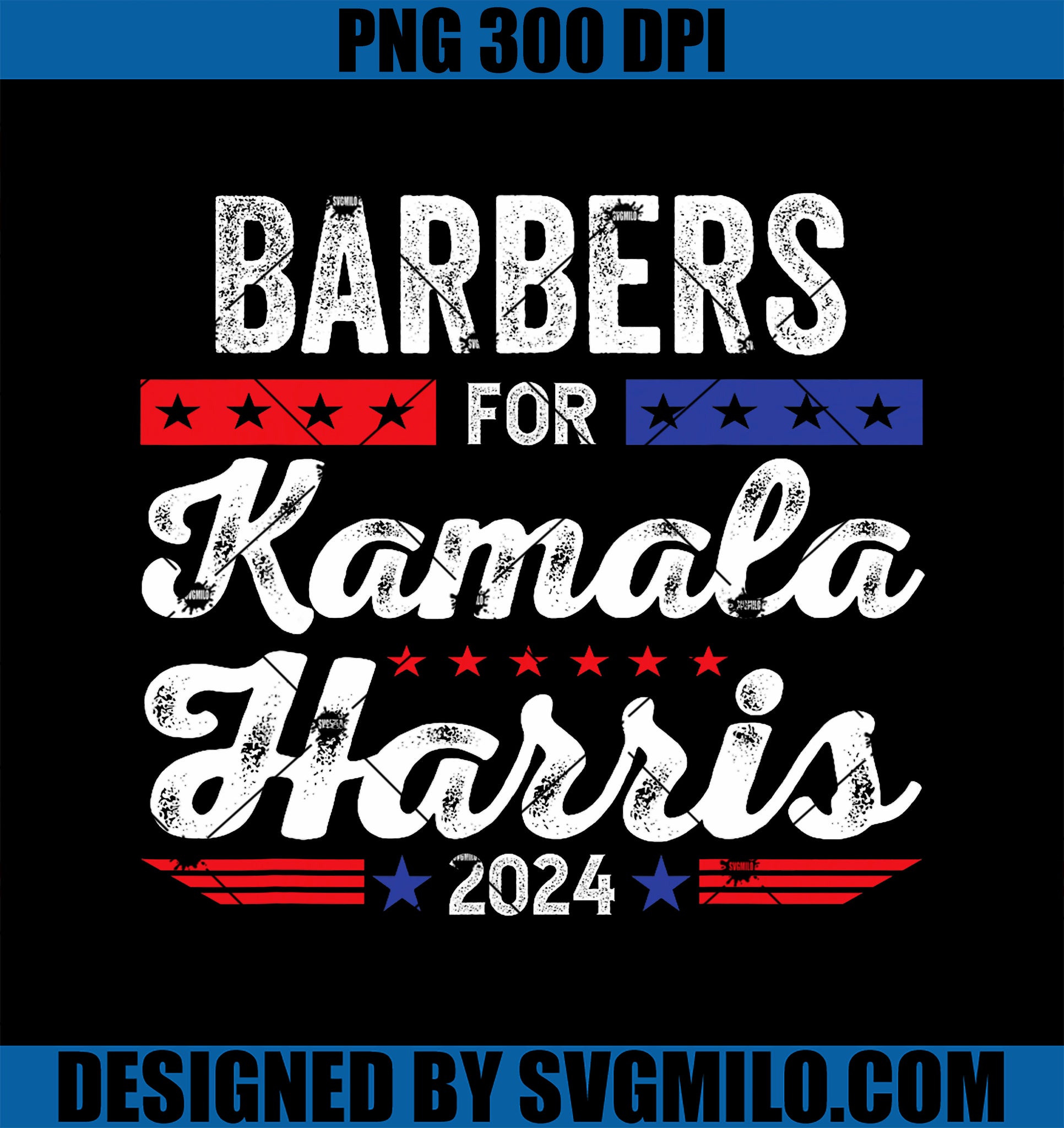 Barbers For Kamala 2024 Kamala Harris For President PNG