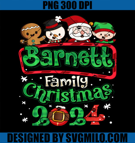 Barnett Family Christmas 2024 Making Memories Together PNG