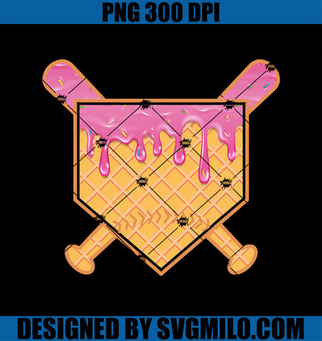 Baseball Drip Home Plate Fun Baseball Apparel PNG