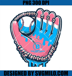 Baseball Glove Cotton Candy Drip PNG