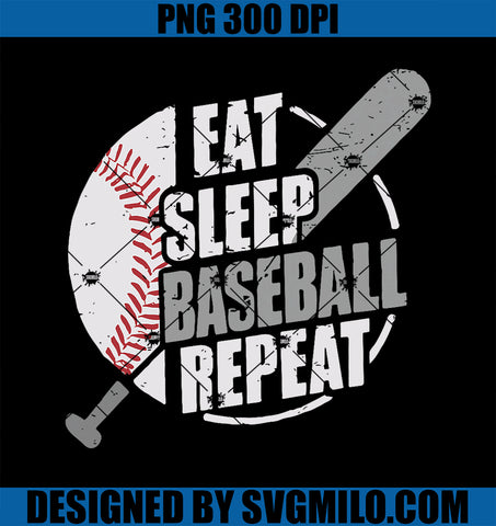 Baseball Player Eat Sleep Baseball PNG