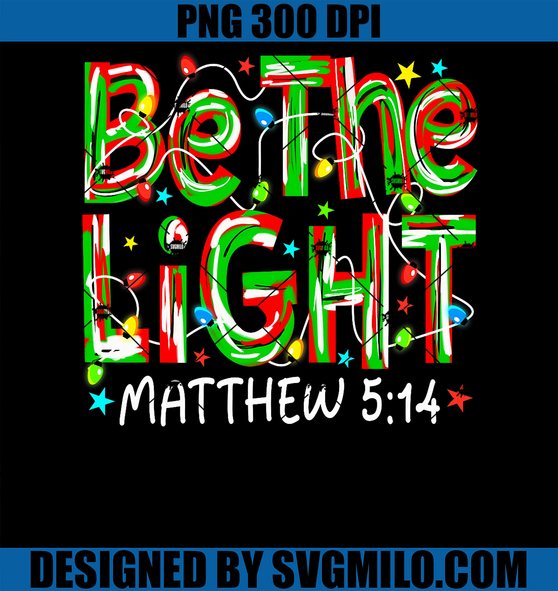 Be The Light PNG, Christian Christmas Preppy PNG