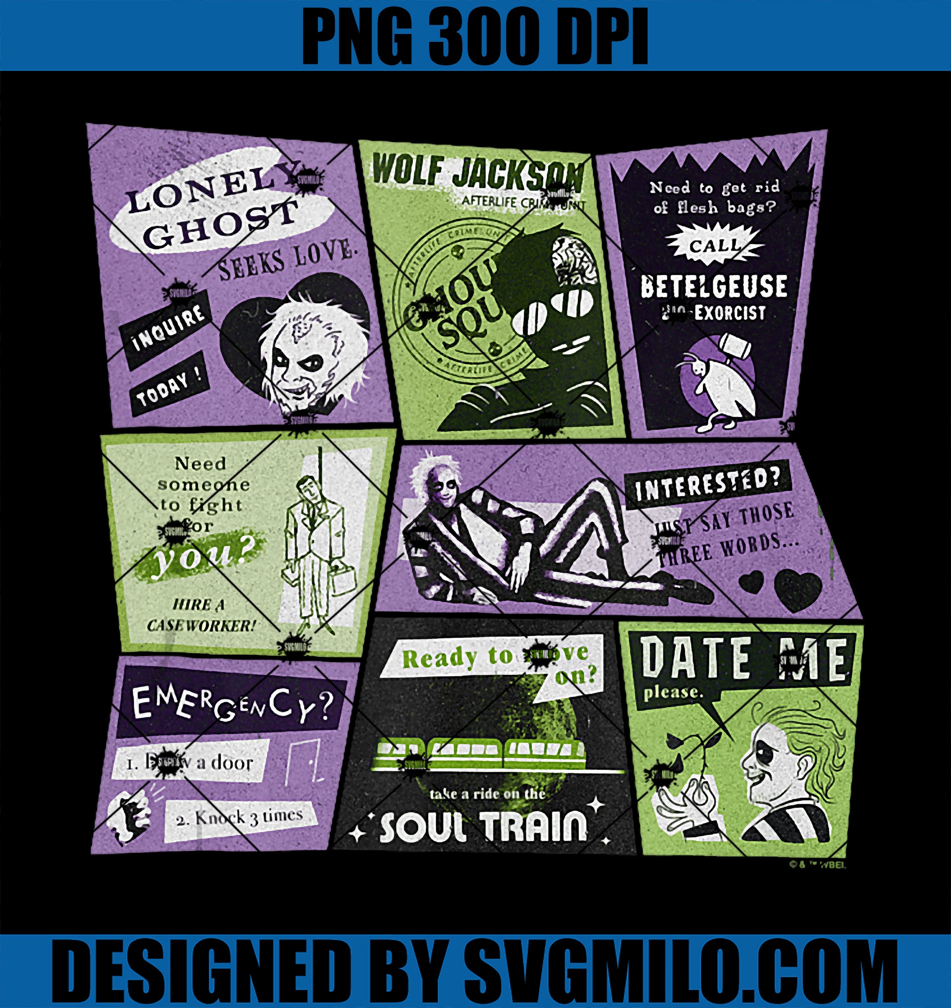 Beetlejuice Beetlejuice Otherworldly Classified Ads Vintage PNG