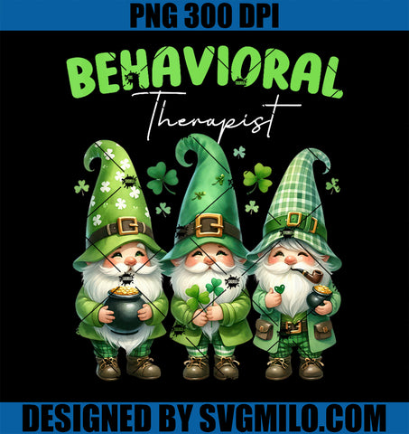 Behavioral Therapist For St Patricks Gnomes Squad Irish Team PNG