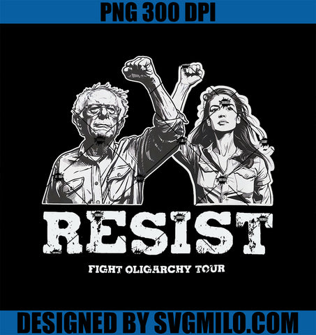 Bernie Sanders AOC PNG, Fighting Oligarchy Tour PNG