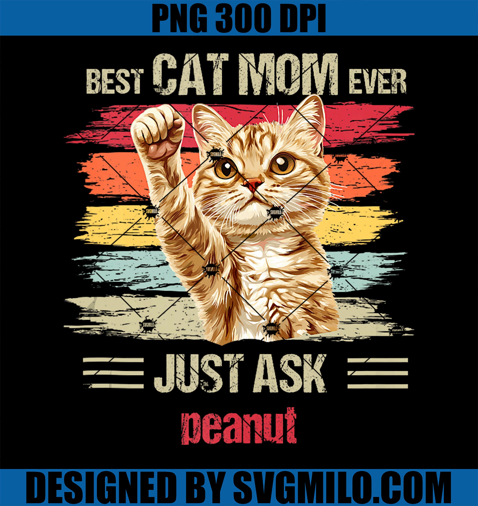 Best Cat Mom Ever Cute Cat Mama Love PNG