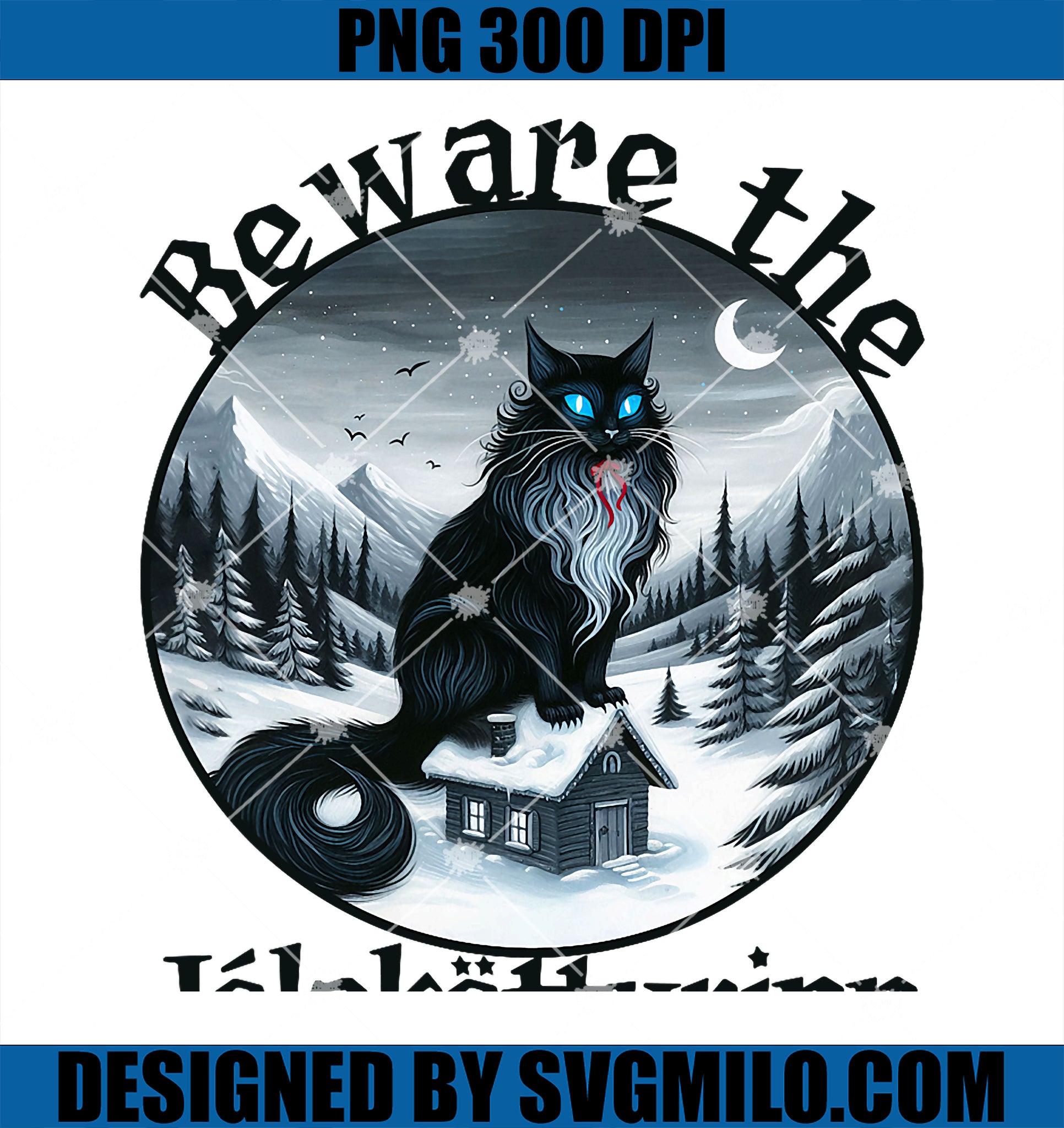 Beware The Jolakotturinn Yule Cat Icelandic Christmas Norse PNG