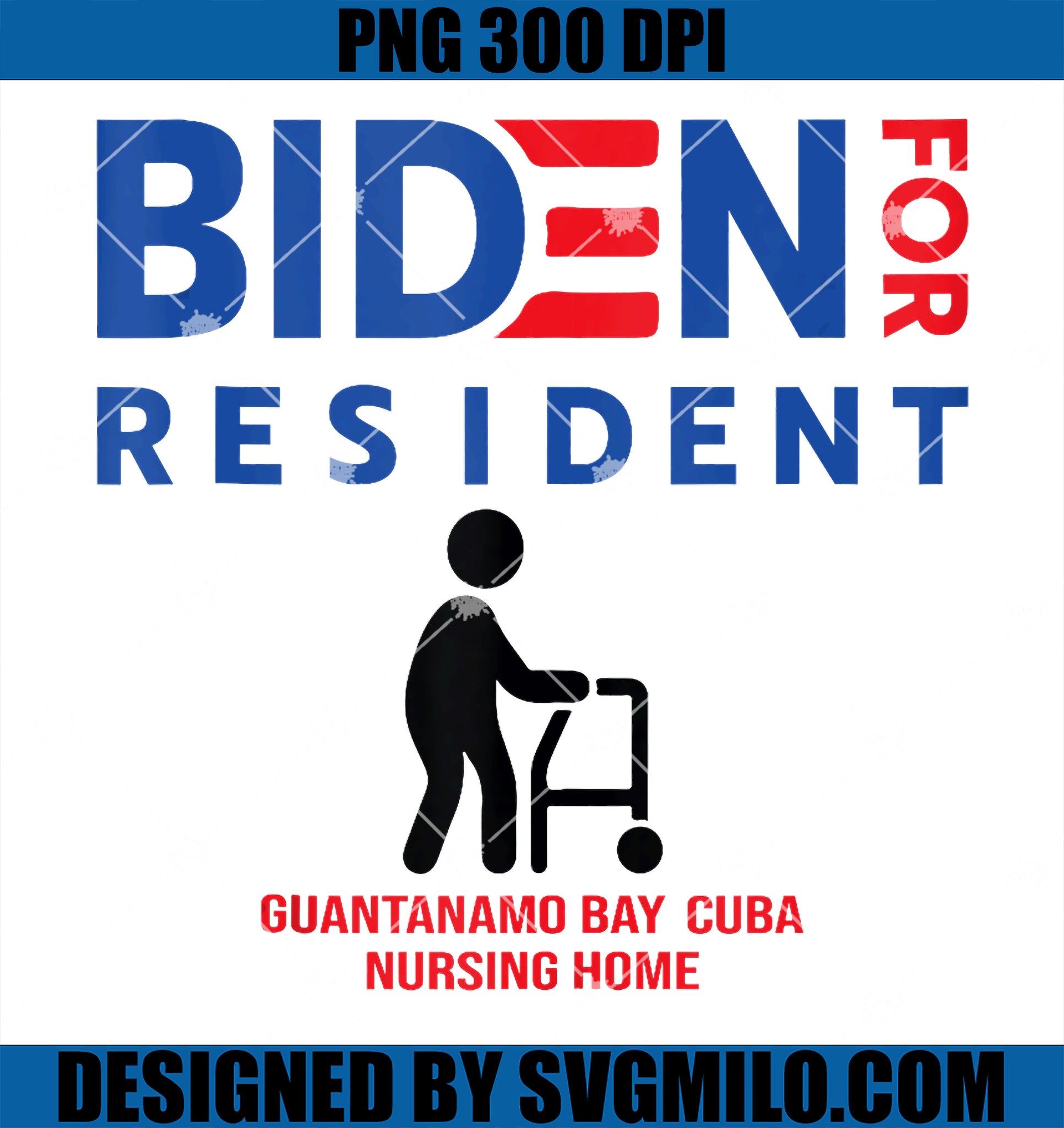 Biden PNG, Biden For Resident At Guantanamo Bay Nursing Home PNG