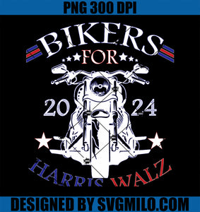 Bikers For Harris Walz 2024 PNG, Harris Waltz 2024 Election PNG