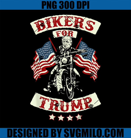 Bikers For Trump Motorcycle Trump 2024 PNG