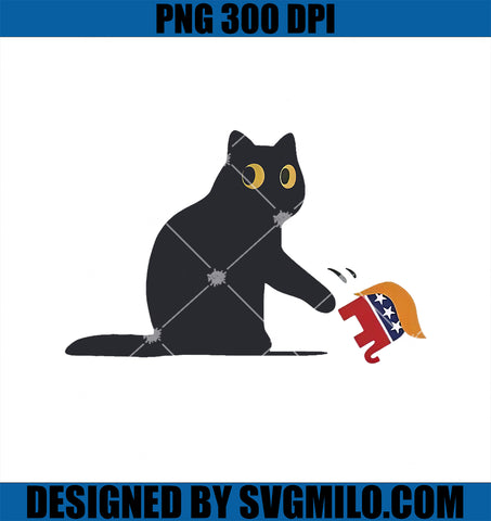 Black Cat vs Elephant PNG, Anti-Trump 2024 PNG