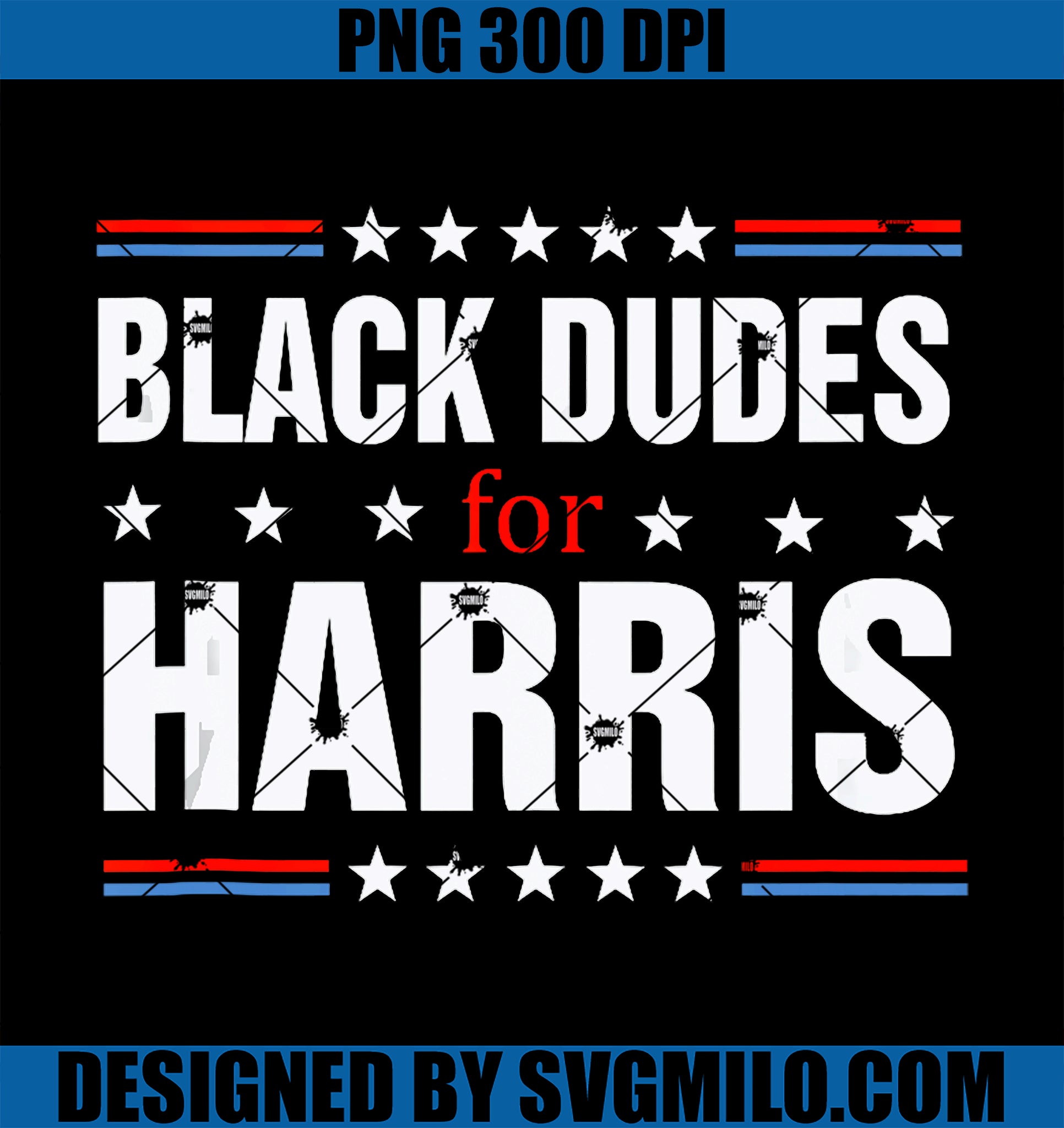 Black Dudes For Kamala Harris PNG