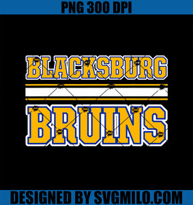 Blacksburg Bruins Horizontal Stripes PNG