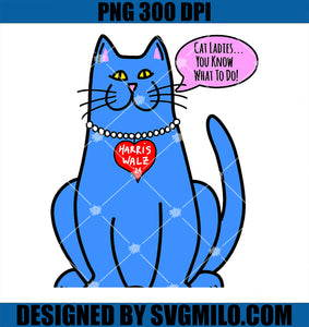 Blue Cat in Pearls Harris Walz 24 PNG