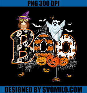 Boo Creepy Owl Pumpkin Ghost PNG, Funny Halloween PNG