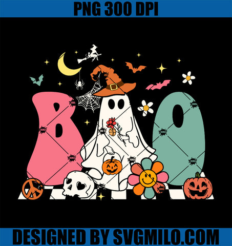 Boo Halloween  Spiders PNG, Ghosts Pumkin PNG, Retro Ghost PNG