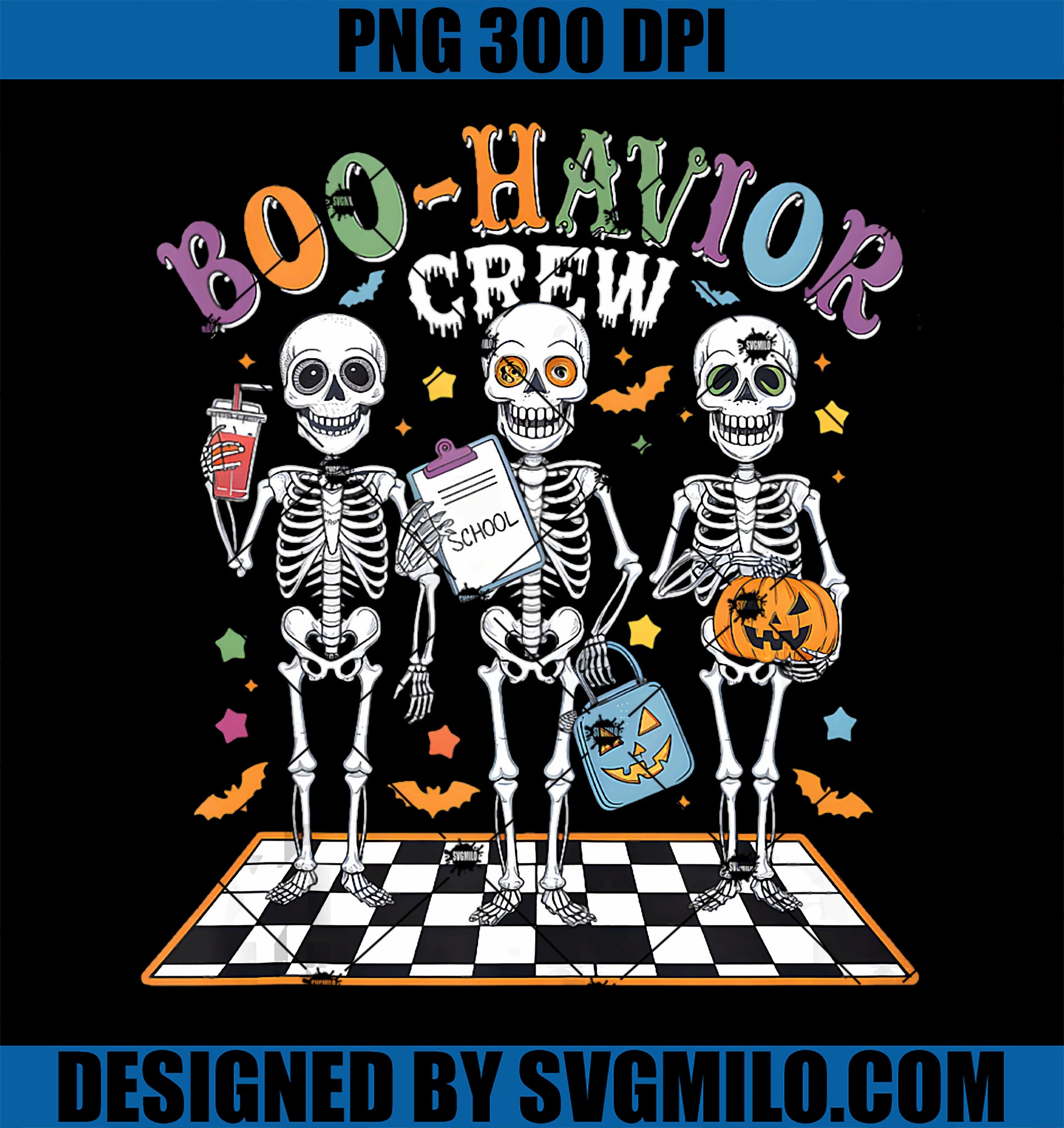 Boo-Havior Crew Behavior Analyst Skeletons PNG, Halloween ABA RBT PNG