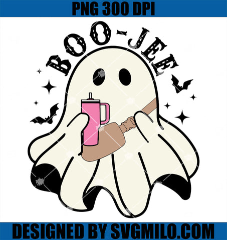 Boo-Jee Stanley Tumbler Inspired PNG, Ghost Halloween Spooky PNG