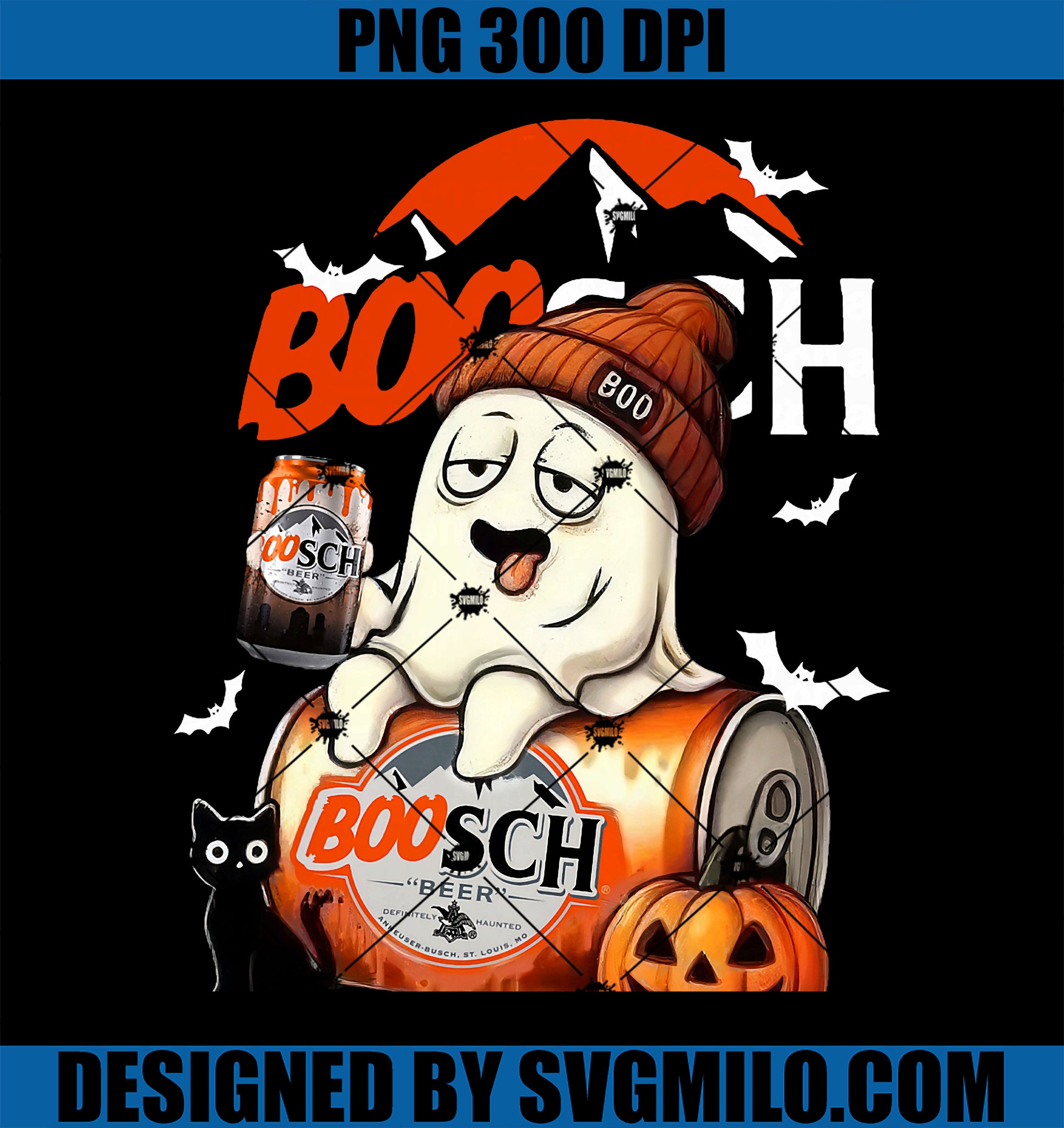 Boo Ghost Halloween Beer Party PNG, Drinking Spooky Season PNG