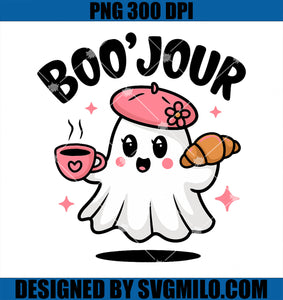 Boo Jour Ghost French Teacher Vintage PNG, Teacherlife Groovy PNG