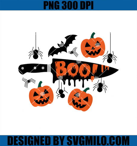 Boo Knife Halloween Pumpkin Scary PNG