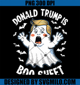 Boo Trump Halloween PNG, Funny Donald Trump Boo Sheet PNG