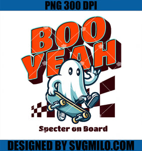 Boo Yeah Specter On Board PNG, Boo Halloween PNG