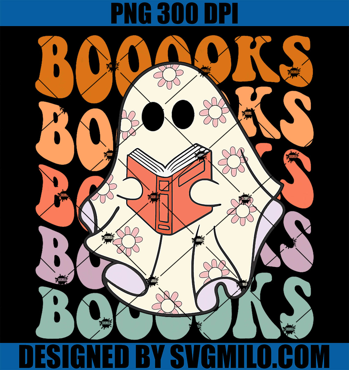 Booooks-Ghost-Funny-PNG_-Halloween-Teacher-Book-Library-Reading-PNG ...