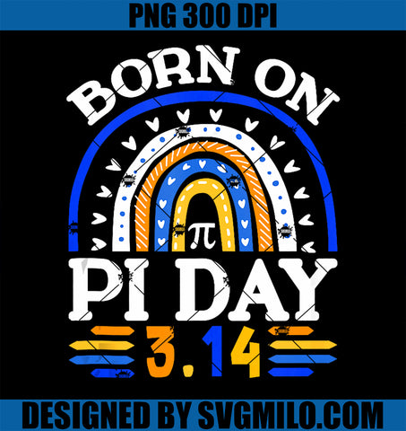 Born on Pi Day Birthday Decorations PNG, Happy 14 March 14th PNG