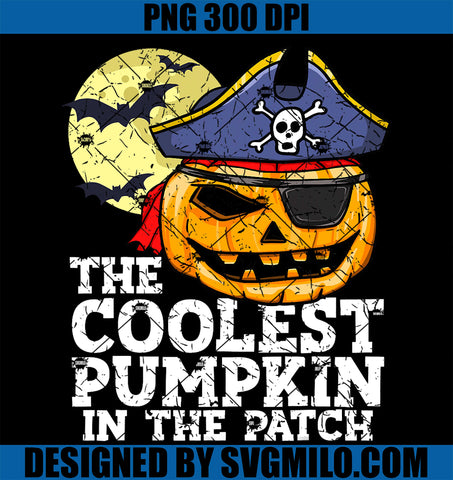 Boys Halloween Coolest Pumpkin PNG, In The Patch Pirate Pumpkin PNG