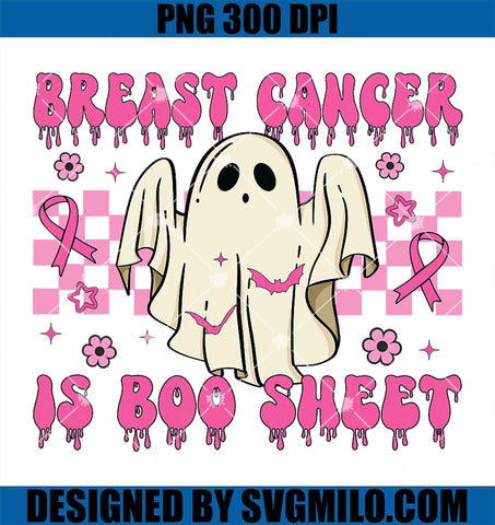 Breast Cancer Is Boo Sheet PNG, Halloween Breast Cancer Awareness PNG